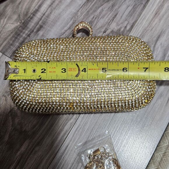 Women Rhinestone Clutch Handbag Evening Sparkly Wedding Purse Bag Glitter Bridal - Picture 13 of 16